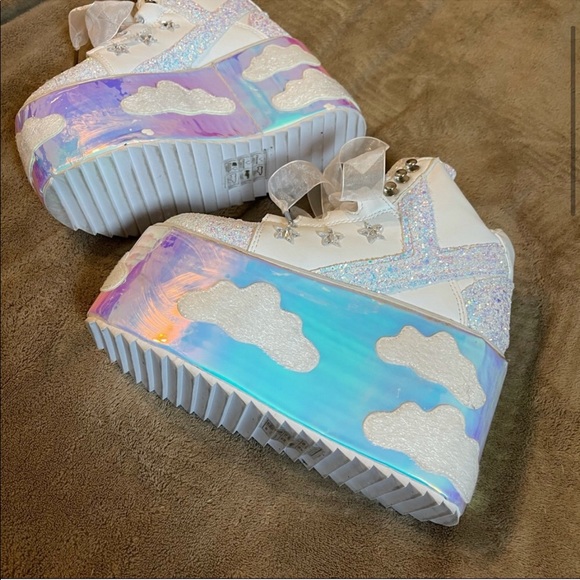 YRU Qozmo Sky Sky Cloud Platform Sneakers Shoes 6 - Picture 7 of 13